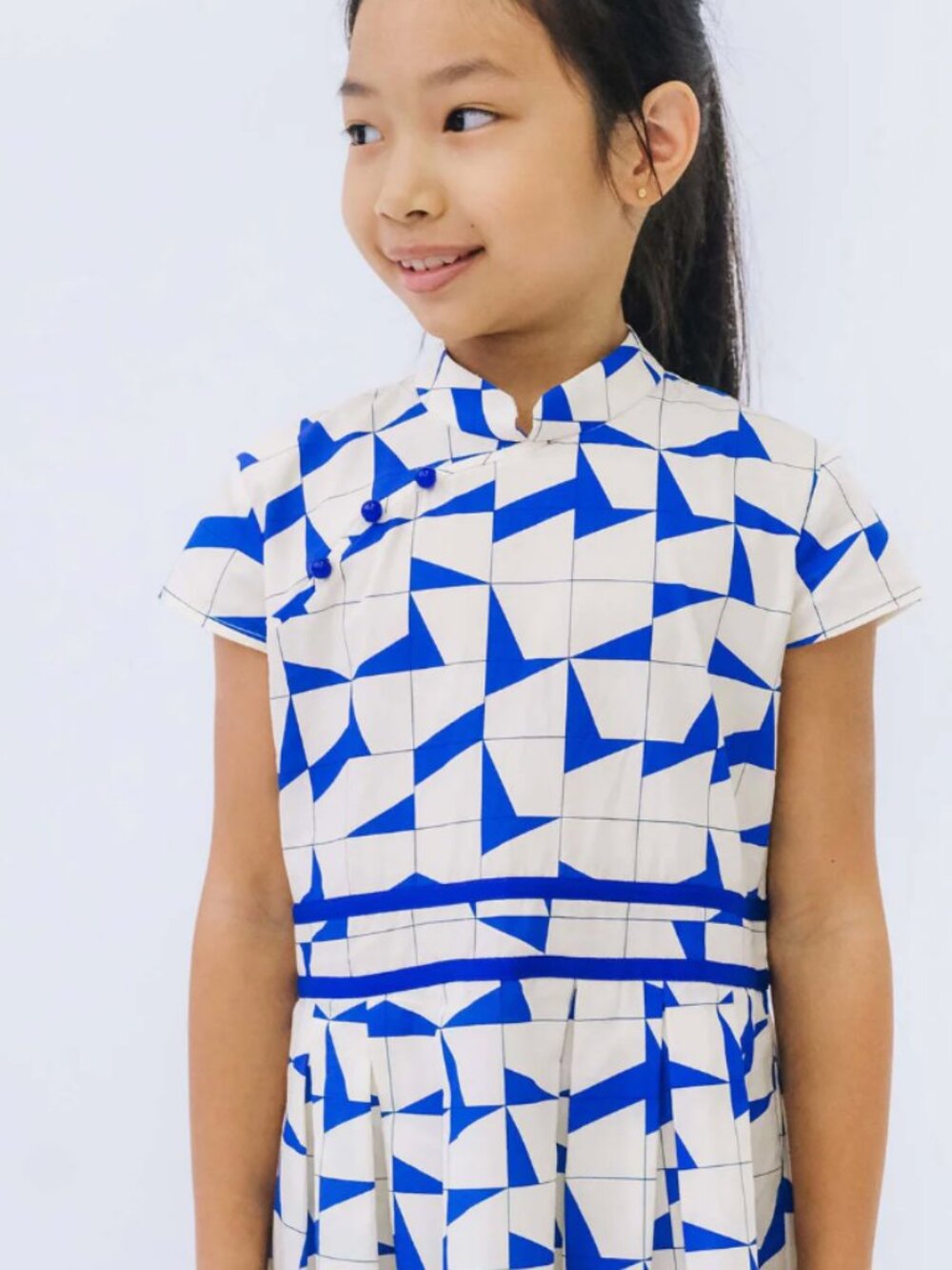 Sea Apple - Modern Abstract Bell Skirt Dress Qipao Cheongsam